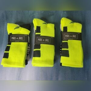 Max + Jake Kid's Socks  Size Large 3 Pack Lot Of 3 New